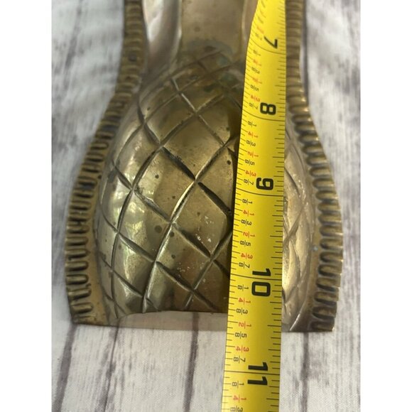 Vintage Brass Ornate Decorative Pineapple Wall Pocket Sconce Vintage Brass - Picture 8 of 12